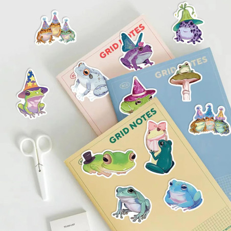 Lot de 50 Stickers Grenouille Magique & Mignonne | 1001 Abeilles