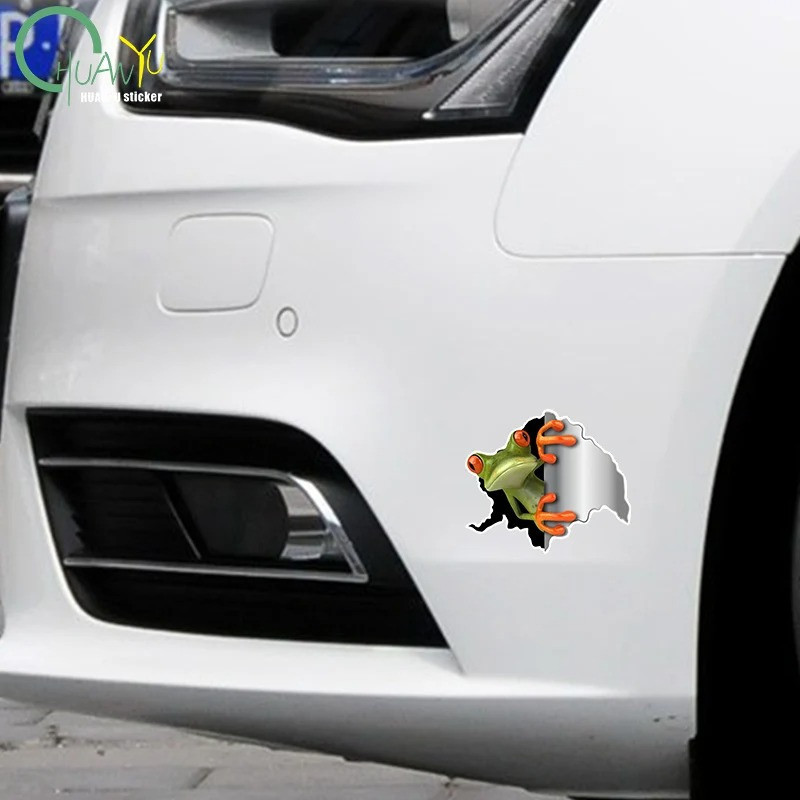 Stickers Grenouille 3D (Lot de 2) | Autocollant Auto & Mur