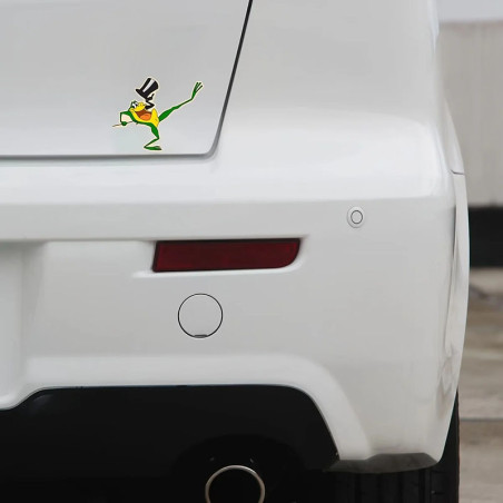 Sticker Grenouille Showman Rigolote | Autocollant Vinyle Mignon