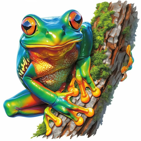 Sticker Grenouille Arc-en-ciel | Autocollant Vinyle - 5 Tailles !