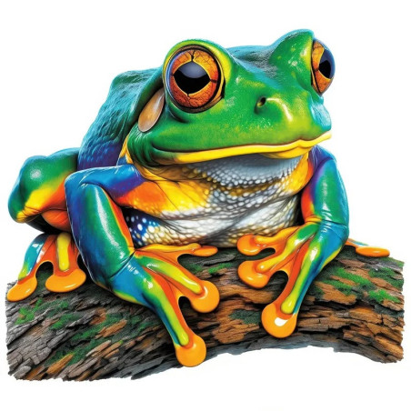 Sticker Grenouille Arc-en-ciel | Autocollant Vinyle - 5 Tailles !