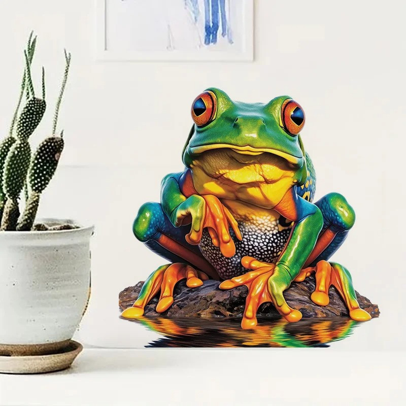 Sticker Grenouille Arc-en-ciel | Autocollant Vinyle - 5 Tailles !