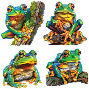 Autocollant Grenouille Arc-en-Ciel Tropique -5 tailles au choix !