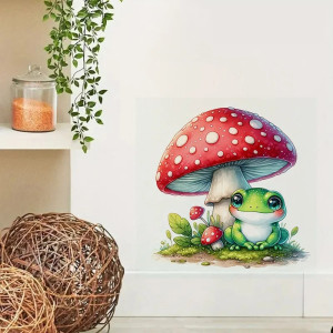 Autocollant Grenouille Sous Champignon -5 tailles au choix !