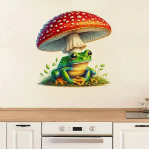 Sticker Grenouille & Champignon | 5 Tailles | Idée Cadeau