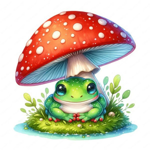 Autocollant Grenouille Rêve Forestier - 5 tailles au choix !