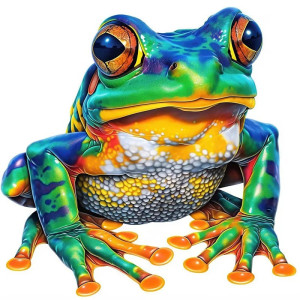 Autocollant Grenouille Galaxie Tropicale -5 tailles au choix !