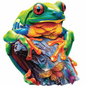 Sticker Grenouille & Papillon Mystique | 5 Tailles | Idée Cadeau