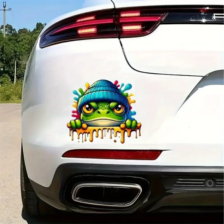 Funny Frog Street Art Sticker | Unique Graffiti Decal Gift