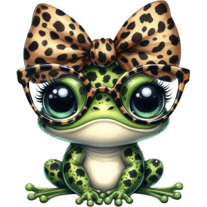 Sticker Grenouille Léopard Mignonne | Idée Cadeau | 5 Tailles