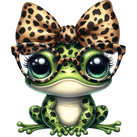 Sticker Grenouille Léopard Mignonne | Idée Cadeau | 5 Tailles