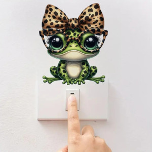 Sticker Grenouille Léopard Glam - 5 Tailles Disponibles