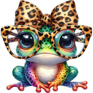 Autocollant Grenouille Rainbow Diva - 5 tailles au choix !