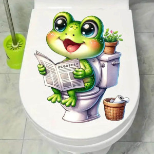 Sticker Grenouille "Pause Pipi" - Déco Toilettes & Cadeau