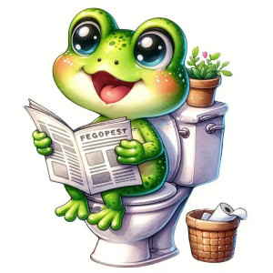Sticker Grenouille "Pause Pipi" - Déco Toilettes & Cadeau