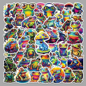 Stickers Grenouille Néon – Pack Coloré Mignon (10 ou 50 Pcs)