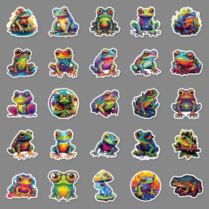 Stickers Grenouille Néon – Pack Coloré Mignon (10 ou 50 Pcs)