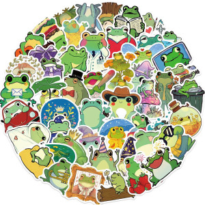 Stickers Grenouille Cosmo Pop - 50 Autocollants Vinyle Kawaii