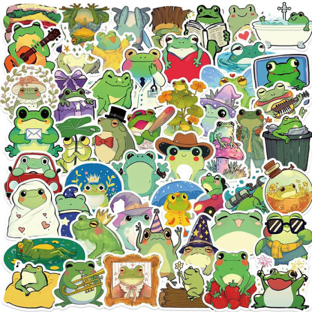 Autocollant Grenouille Cosmo Pop - Lot de 50 autocollants !
