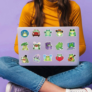 Stickers Grenouille Cosmo Pop - 50 Autocollants Vinyle Kawaii