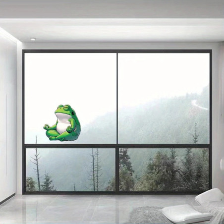 Sticker Grenouille Mignonne en Méditation | Déco Zen & Drôle