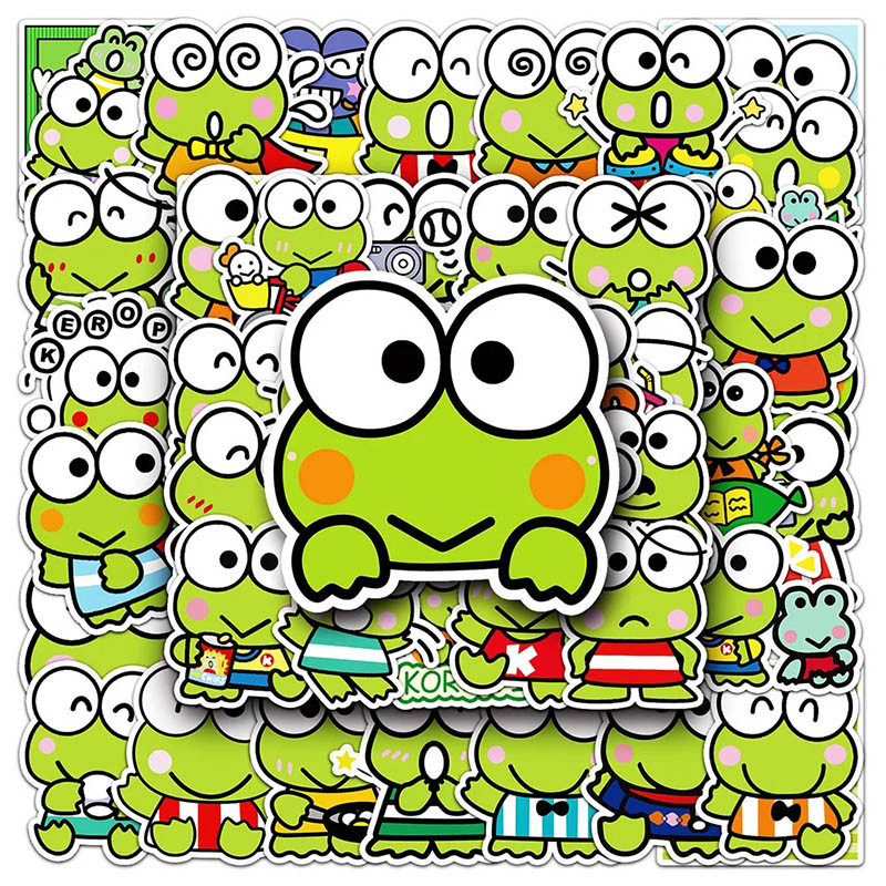 Stickers Grenouille Mignons Kawaii Pop | Lot de 10, 30 ou 50