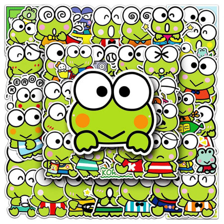 Stickers Grenouille Mignons Kawaii Pop | Lot de 10, 30 ou 50