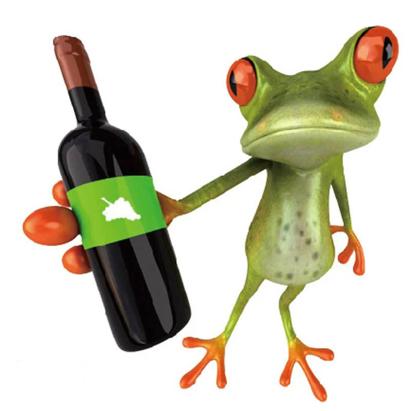 Sticker Grenouille Sommelière | Cadeau Original Amateur de Vin