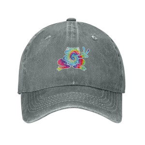 Casquette Grenouille Peace & Rainbow Vibe – Mignonne & Hippie 🌈