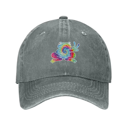 Casquette Grenouille Peace & Rainbow Vibe – Mignonne & Hippie 🌈