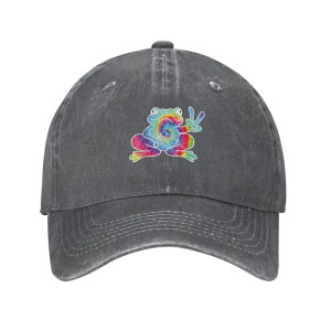 Casquette Grenouille Peace & Rainbow Vibe – Mignonne & Hippie 🌈