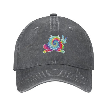 Casquette Grenouille Peace & Rainbow Vibe – Mignonne & Hippie 🌈