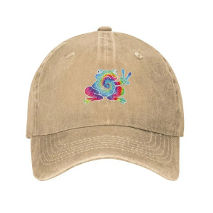 Casquette Grenouille Peace & Rainbow Vibe – Mignonne & Hippie 🌈