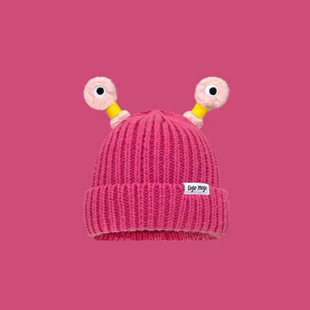 Bonnet Grenouille Rigolo avec Yeux - Tricot Mignon 13 Couleurs