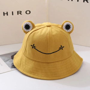 Bob Grenouille Sourire Fleur | Chapeau Mignon en Coton 6 Couleurs