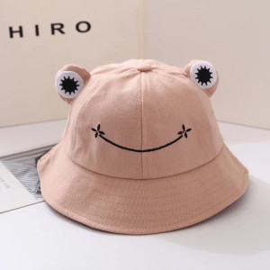 Smiling Flower Frog Bucket Hat | Cute Cotton Hat in 6 Colors