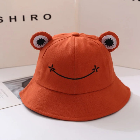 Smiling Flower Frog Bucket Hat | Cute Cotton Hat in 6 Colors