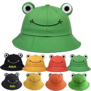 Bob Grenouille Sourire Fleur | Chapeau Mignon en Coton 6 Couleurs