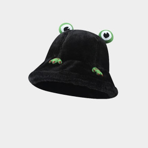 CozyEyes Frog Hat | Cute Plush Bucket Hat for Women Gift