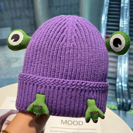 Cute Frog Beanie with Paws | Cozy Winter Hat | 1001BEES