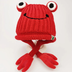 Bonnet Grenouille Enfant 'Sourire Curieux' - 6 Couleurs