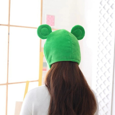 Cute Ribbit Frog Beanie | Funny Soft Fleece Winter Hat Gift