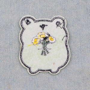 Écusson Thermocollant Grenouille & Fleurs | Appliqué Brodé