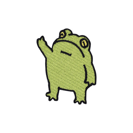 Écusson Grenouille Grognon Thermocollant | Patch Brodé Mignon