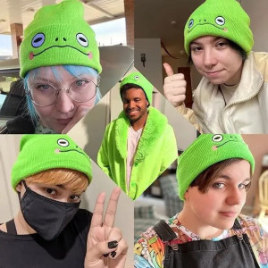 Bonnet Grenouille Mignon - Chapeau d'Hiver Drôle | 1001abeilles
