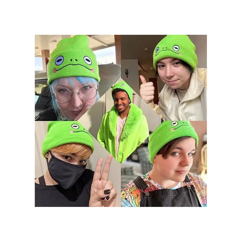 Cute Frog Beanie - Funny Winter Hat Gift | 1001bees.com