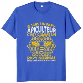T-shirt Vintage Apiculteur Papy Apiculteur bleu