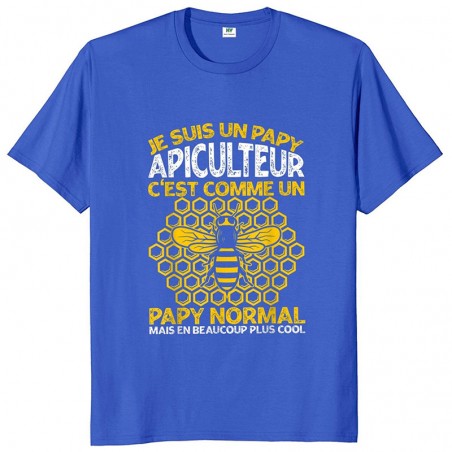 T-shirt Vintage Apiculteur Papy Apiculteur bleu