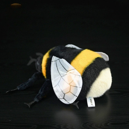 Grande Peluche d'abeille réaliste de 30 cm !