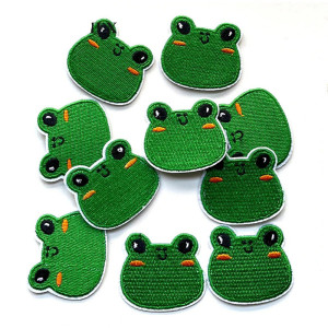 Smiling Frog Iron-On Patches (10-Pack) – Cute Gift for Kids